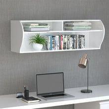 Load image into Gallery viewer, 48.5&quot; 2 Tier Modern Wall Mounted Hanging Floating Shelf-White
