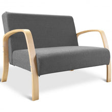 Load image into Gallery viewer, Mid Century Modern Fabric Upholstered Armchair Loveseat
