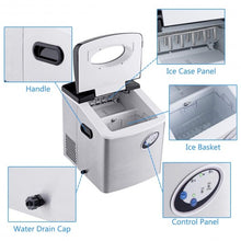 Load image into Gallery viewer, Costway Stainless Steel Ice Maker w/ 48 lbs Productivity

