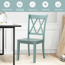Load image into Gallery viewer, Set of 2 Cross Back Wood Dining Chair
