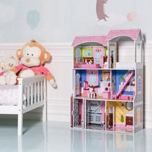 Load image into Gallery viewer, 46&quot; Pink Dollhouse w/ Furniture
