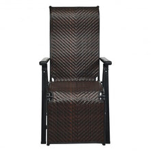 Load image into Gallery viewer, Patio Back Adjustable Rattan Folding Lounge Recliner
