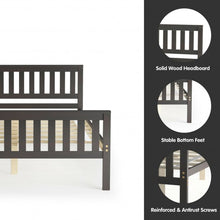 Load image into Gallery viewer, Full Size Wood Platform Bed with Headboard
