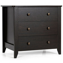Load image into Gallery viewer, 3 Drawer Dresser Chest of Drawers Bedside Table-Espresso
