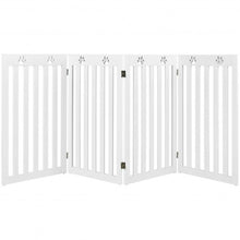 Load image into Gallery viewer, 36&quot; Folding Wooden Freestanding Pet Gate  with 360° Hinge-White
