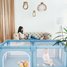 Load image into Gallery viewer, Baby Playpen Extra Large Kids Activity Center Safety Play-Blue
