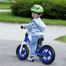Load image into Gallery viewer, 12&quot; Kids Balance No-Pedal Ride Pre Learn Bike with Adjustable Seat-Blue
