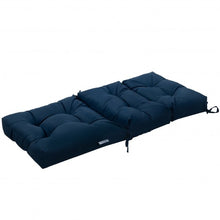 Load image into Gallery viewer, 22" x 44" Tufted Outdoor Patio Chair Seating Pad-Blue
