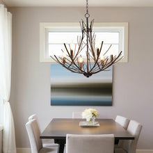 Load image into Gallery viewer, 6-Light Vintage Branch Chandelier Copper Ceiling Lamp

