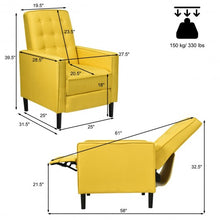 Load image into Gallery viewer, Mid-Century Push Back Recliner Chair -Yellow
