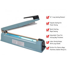 Load image into Gallery viewer, 12&quot; Heat Sealing Hand Impulse Sealer Machine
