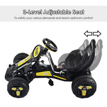 Load image into Gallery viewer, Go Kart Kids Ride Car Pedal Powered Car 4 Wheel Racer Toy Stealth Outdoor-Black
