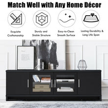 Load image into Gallery viewer, 70&quot; Media Entertainment TV Stand with Storage Cabinet-Black
