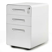 Load image into Gallery viewer, 3-Drawer Mobile File Cabinet with Anti-tilt Mechanism Legal-White
