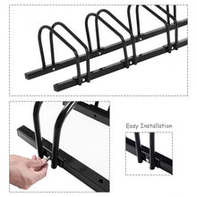 Load image into Gallery viewer, 5 Bike Bicycle Stand Parking Garage Storage Organizer-Black

