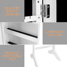 Load image into Gallery viewer, Freestanding Mirrored Jewelry Armoire Cabinet with Lights
