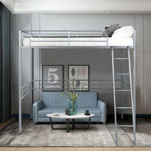 Load image into Gallery viewer, Metal Loft Twin Bed Frame Single High Loft Bed-Silver
