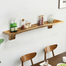 Load image into Gallery viewer, 60&quot; Wall Shelf Wood Floating Shelf Wall Mounted Storage Rack
