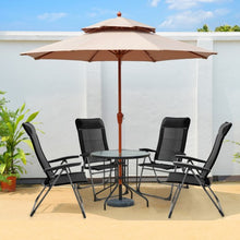 Load image into Gallery viewer, 2 Pcs Portable Patio Folding Dining Chairs with Headrest Adjust for Camping -Black
