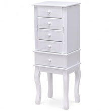 Load image into Gallery viewer, Wood Freestanding Armoire Storage Jewelry Cabinet
