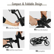 Load image into Gallery viewer, Folding Golf Push Cart with Scoreboard Adjustable Handle Swivel Wheel-Gray
