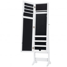Load image into Gallery viewer, Mirrored Standing Jewelry Cabinet Storage Box-White
