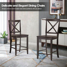 Load image into Gallery viewer, 24&quot; 2 Pack Rubber Wood Frame Kitchen Chairs
