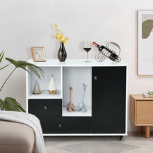 Load image into Gallery viewer, Lateral Mobile Filing Cabinet with 2 Drawers-Black
