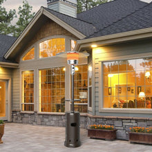 Load image into Gallery viewer, Outdoor Heater Propane Standing LP Gas Steel with Table &amp; Wheels-Brown
