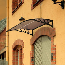Load image into Gallery viewer, 40&quot; x 40&quot; Outdoor Polycarbonate Front Door Window Awning Canopy-Brown
