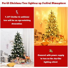 Load image into Gallery viewer, 7.5 ft Pre-Lit Aspen Fir Hinged Artificial Christmas Tree with 700 LED Lights
