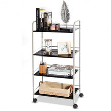 Load image into Gallery viewer, 4 Tiers Rolling Cart Storage Display Rack
