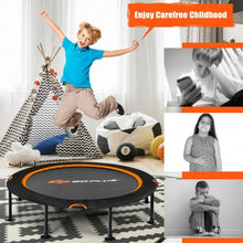 Load image into Gallery viewer, 47&quot; Folding Trampoline Fitness Exercise Rebound with Safety Pad Kids and Adults-Orange
