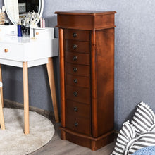 Load image into Gallery viewer, Wood Armoire Storage Chest Box Stand Jewelry Cabinet
