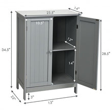 Load image into Gallery viewer, Bathroom Floor Storage Double Door Cupboard Cabinet-Gray
