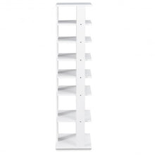 Load image into Gallery viewer, Wooden Shoebox Stand 7 Tiers Shoe Rack Organizer
