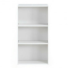 Load image into Gallery viewer, 3 Open Shelf Bookcase Modern Storage Display Cabinet-White

