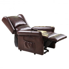 Load image into Gallery viewer, Brown Electric Lift Chair Recliner with Remote Control
