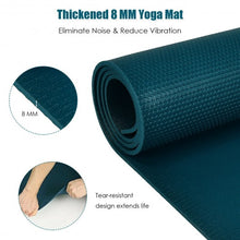 Load image into Gallery viewer, 7&#39; x 5&#39; x 8 mm Thick Workout Yoga Mat-Navy
