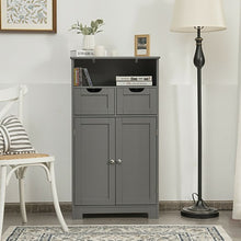 Load image into Gallery viewer, Bathroom Wooden Side Cabinet  with 2 Drawers and 2 Doors-Gray
