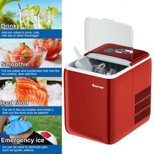 Load image into Gallery viewer, 44 lbs Portable Countertop Ice Maker Machine with Scoop-Red
