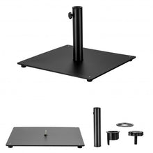 Load image into Gallery viewer, Steel Heavy Duty Patio Market Umbrella Base with 3 Adapters for Backyard

