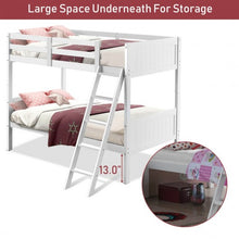 Load image into Gallery viewer, Wooden Bunk Beds Convertable 2 Individual Beds-White
