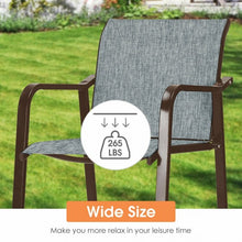 Load image into Gallery viewer, 4 PCS Counter Height Stool Patio Chair-Gray
