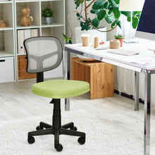 Load image into Gallery viewer, Armless Computer Chair w/ Height Adjustment &amp; Breathable Mesh for Home Office-GN
