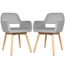 Load image into Gallery viewer, Set of 2 Modern Accent Armchairs-Gray
