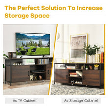 Load image into Gallery viewer, 58&quot; Wood TV Stand Entertainment Media Center Console with Storage Cabinet
