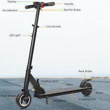 Load image into Gallery viewer, 250W Portable Folding Electric Kick Scooter Brushless Motor 6&quot; Tire
