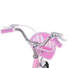 Load image into Gallery viewer, 16&quot; Kids Bike Bicycle with Training Wheels and Basket -Pink
