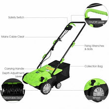Load image into Gallery viewer, 12Amp Corded Scarifier 13&quot; Electric Lawn Dethatcher -Green
